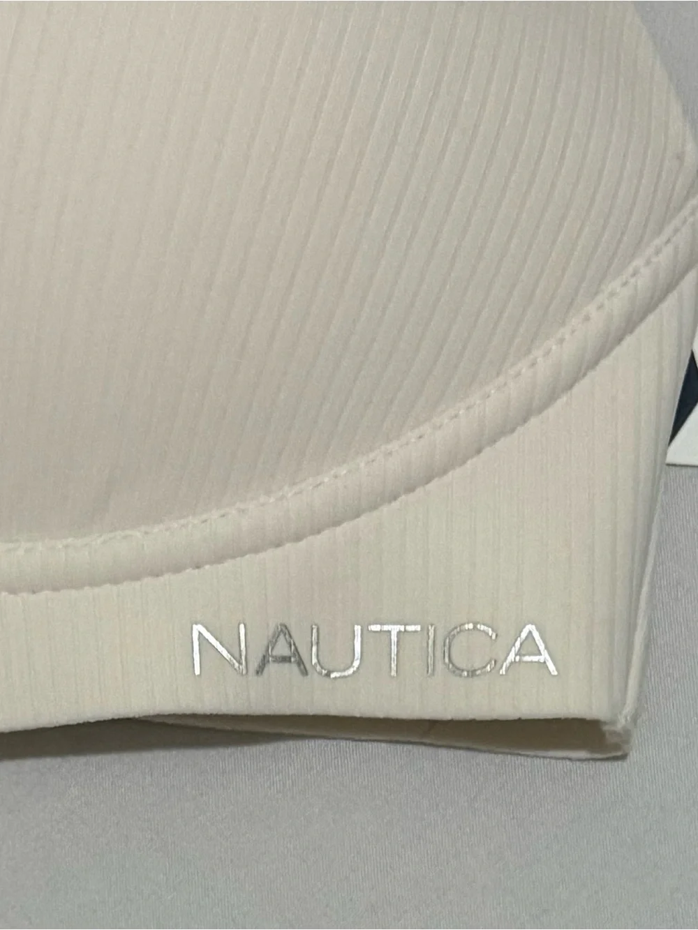 Nautica Ribbed Seamless T-Shirt Bra in Cream